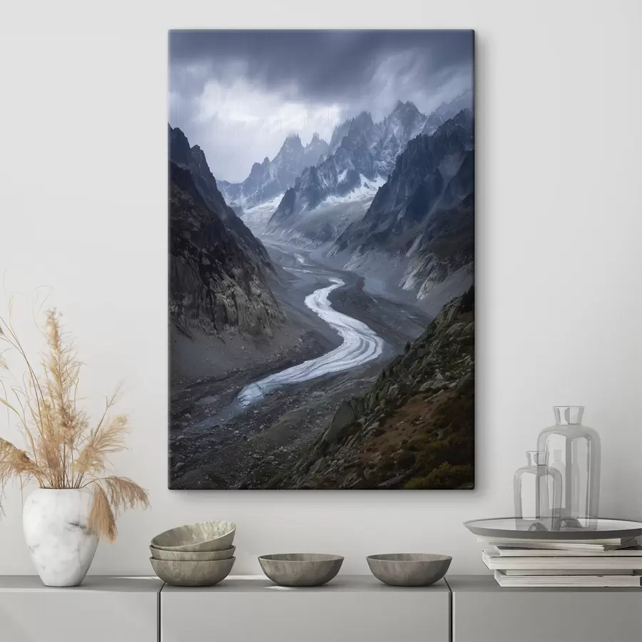 fotótapéta hegyvidéki táj felhőkkel s47143