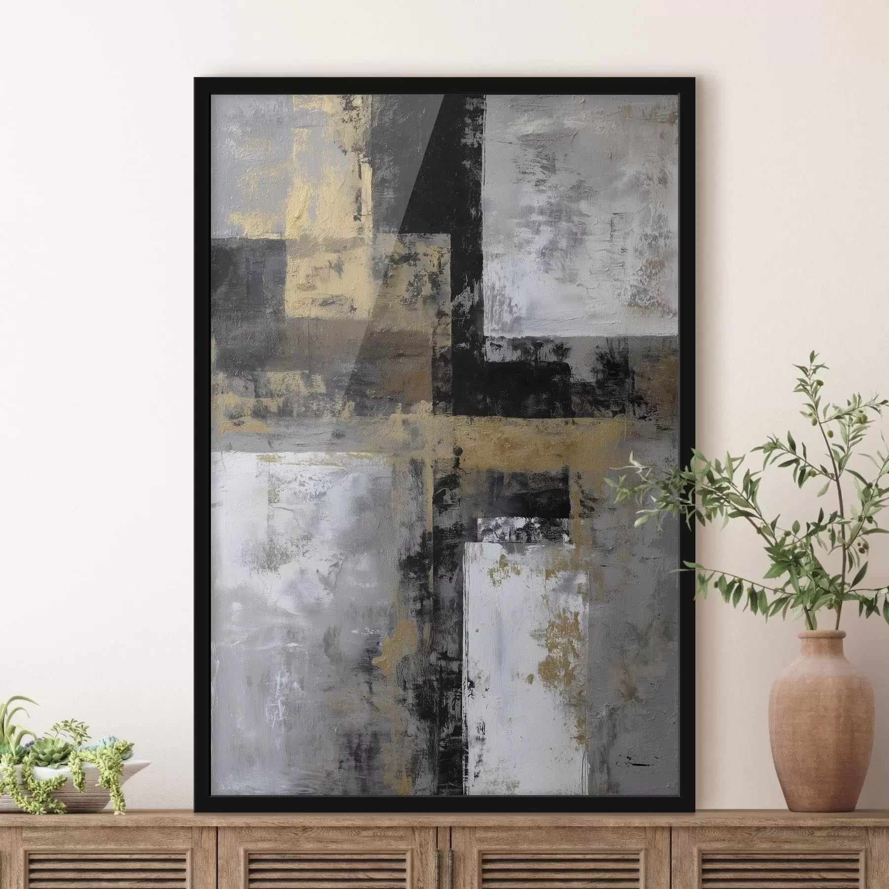 fotószőnyeg kortárs texturális absztrakció fekete, szürke és fehér árnyalatokban f47139