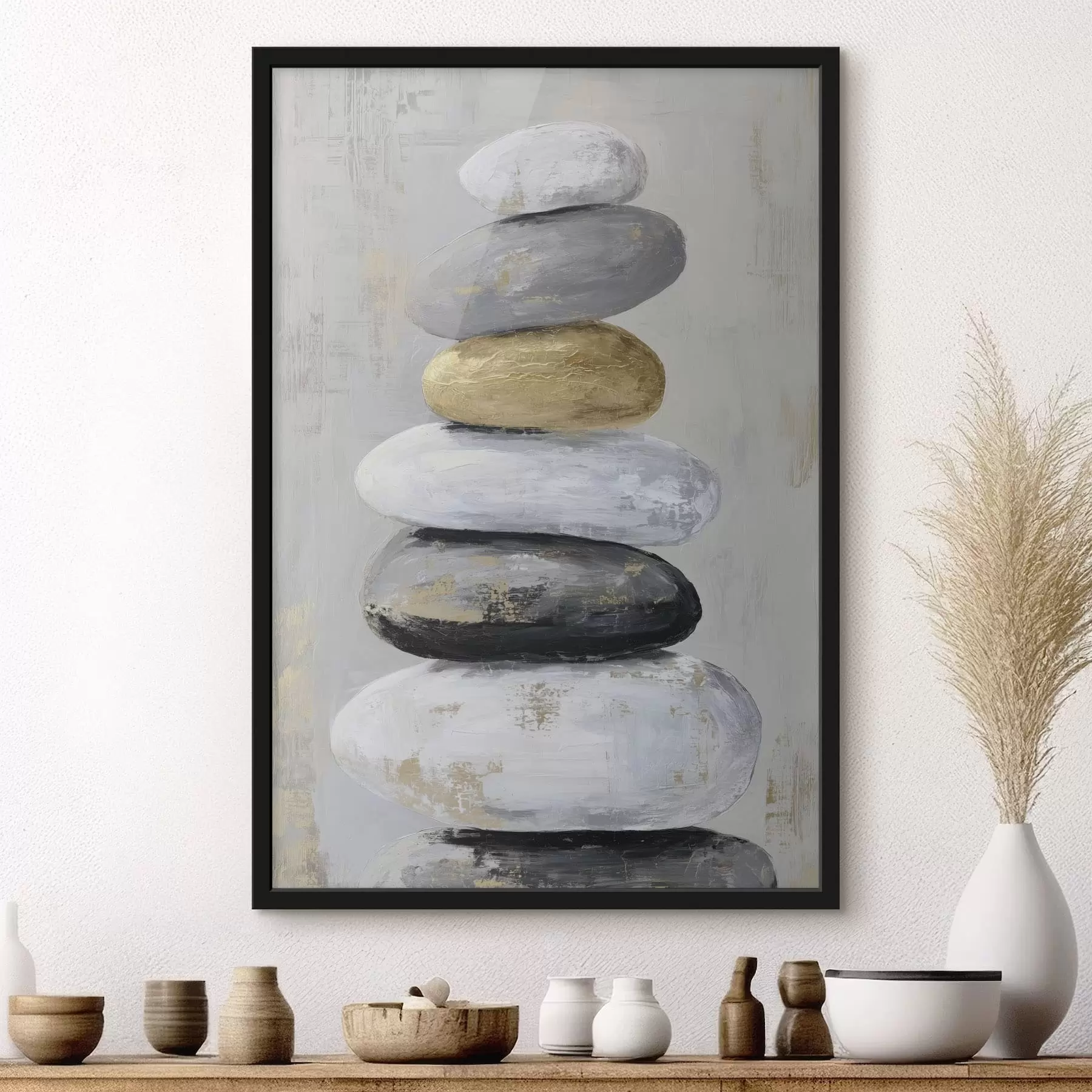 fotószőnyeg nagy kövek festészeti stílusban f47235