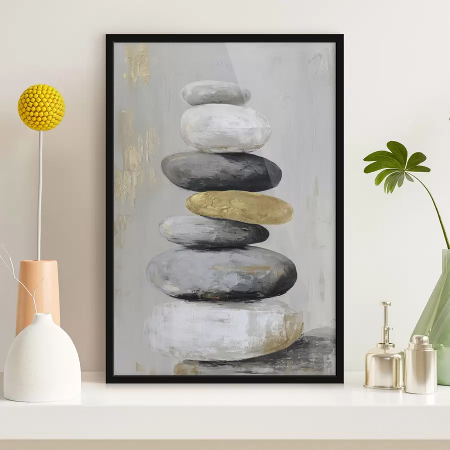 fotószőnyeg nagy kövek festészeti stílusban f47236