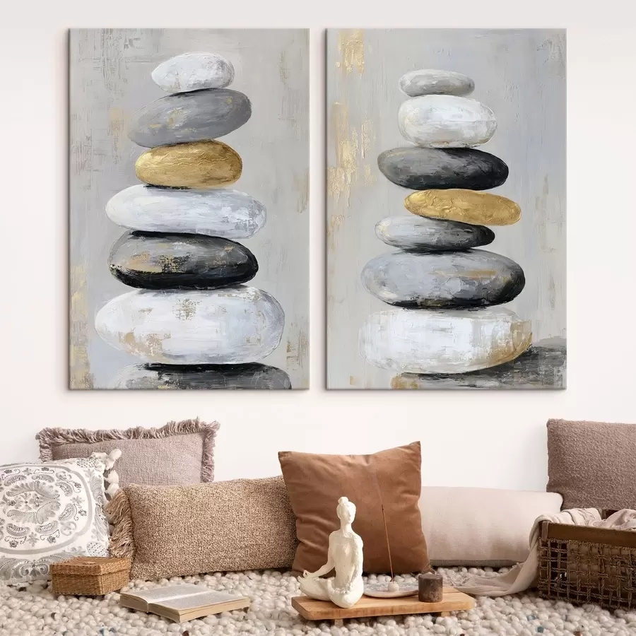 fotótapéta nagy kövek festészeti stílusban m01181