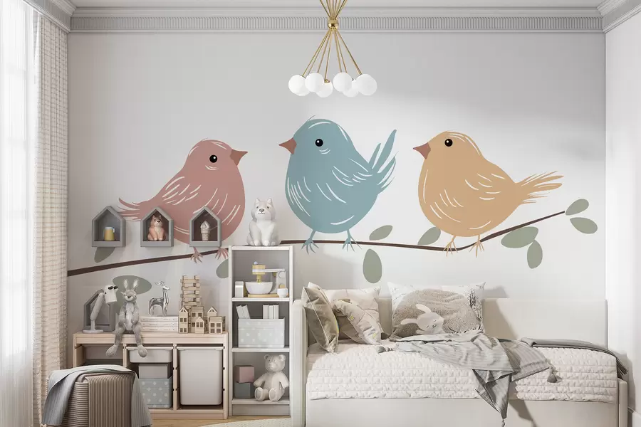 fotószőnyeg Madarak egy ágon w05099