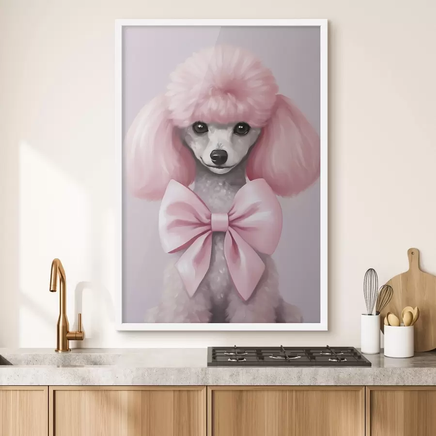 fotószőnyeg Pudli masnival f47412