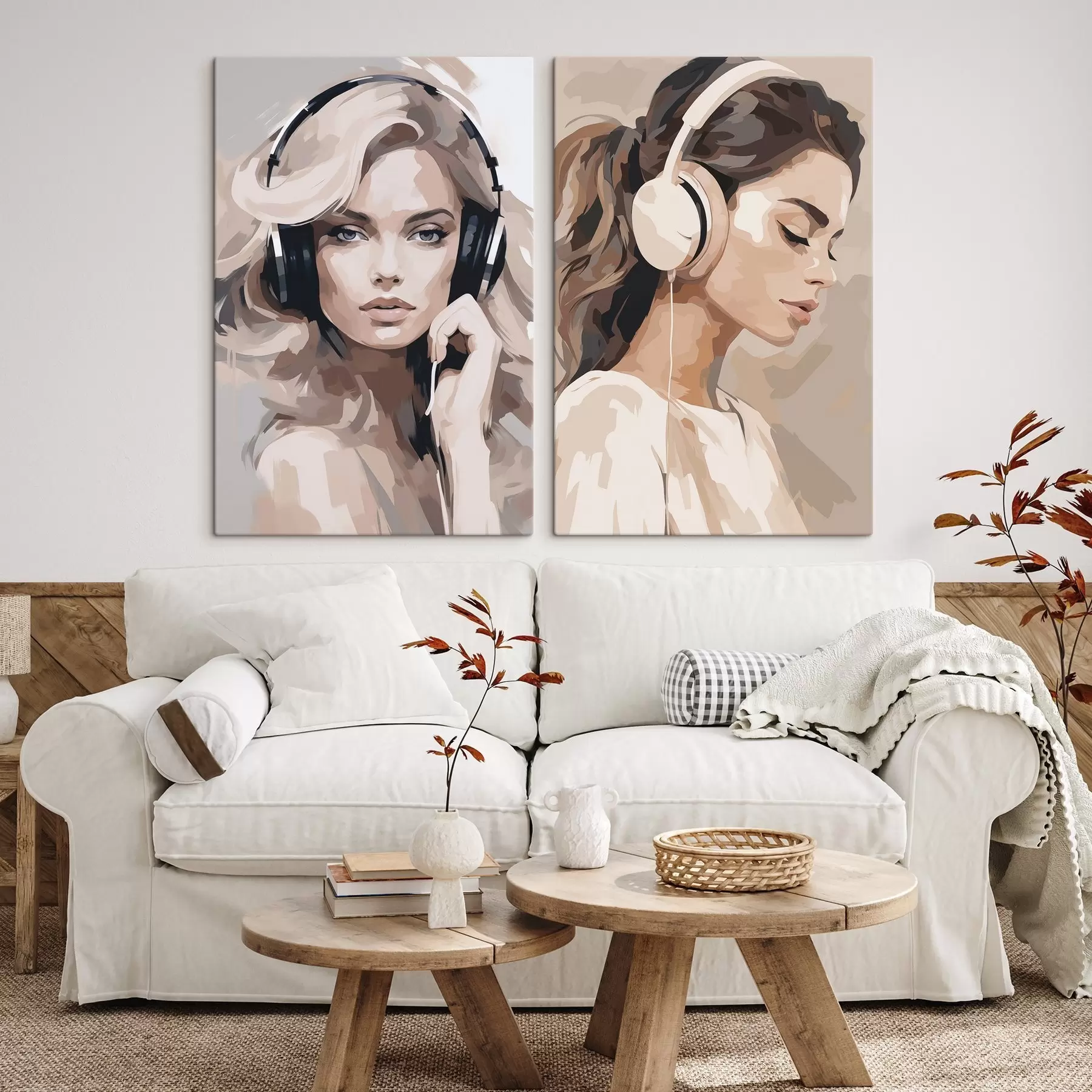 fotótapéta Portré egy fejhallgatóval rendelkező lányról m01192