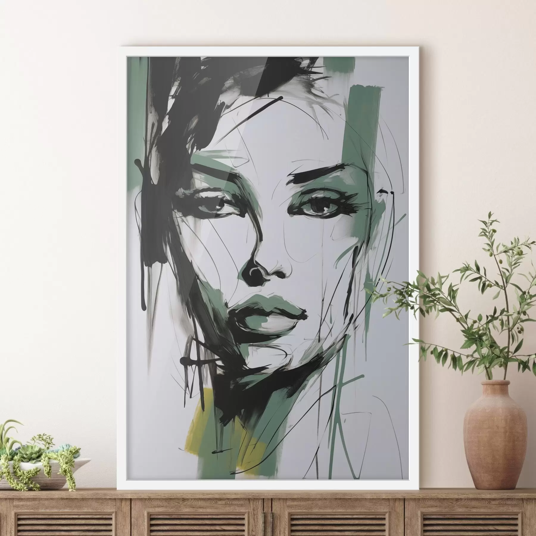 fotószőnyeg Absztrakt női portré f47499