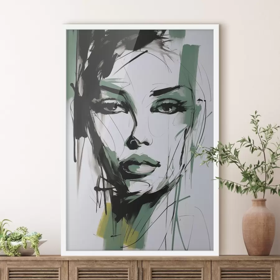 fotószőnyeg Absztrakt női portré f47499