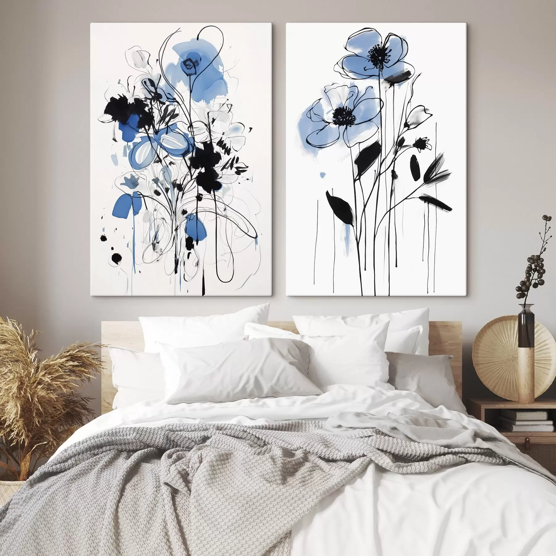 fotótapéta Absztrakció foltokkal és virágokkal m01222