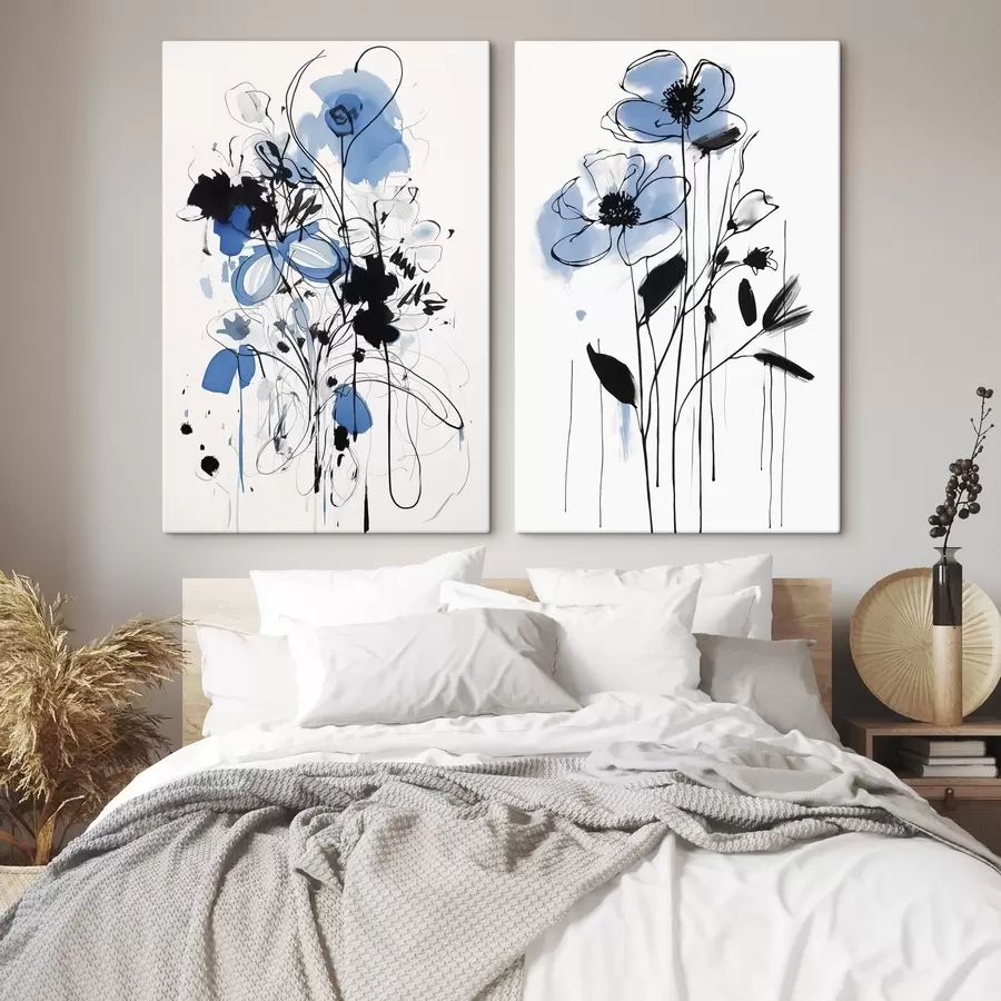 fotótapéta Absztrakció foltokkal és virágokkal m01222