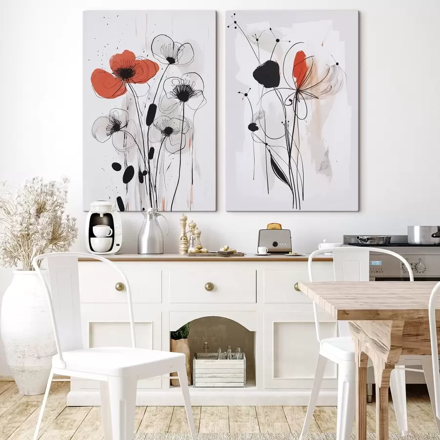 fotótapéta Absztrakt virágok rajz utánzat m01227