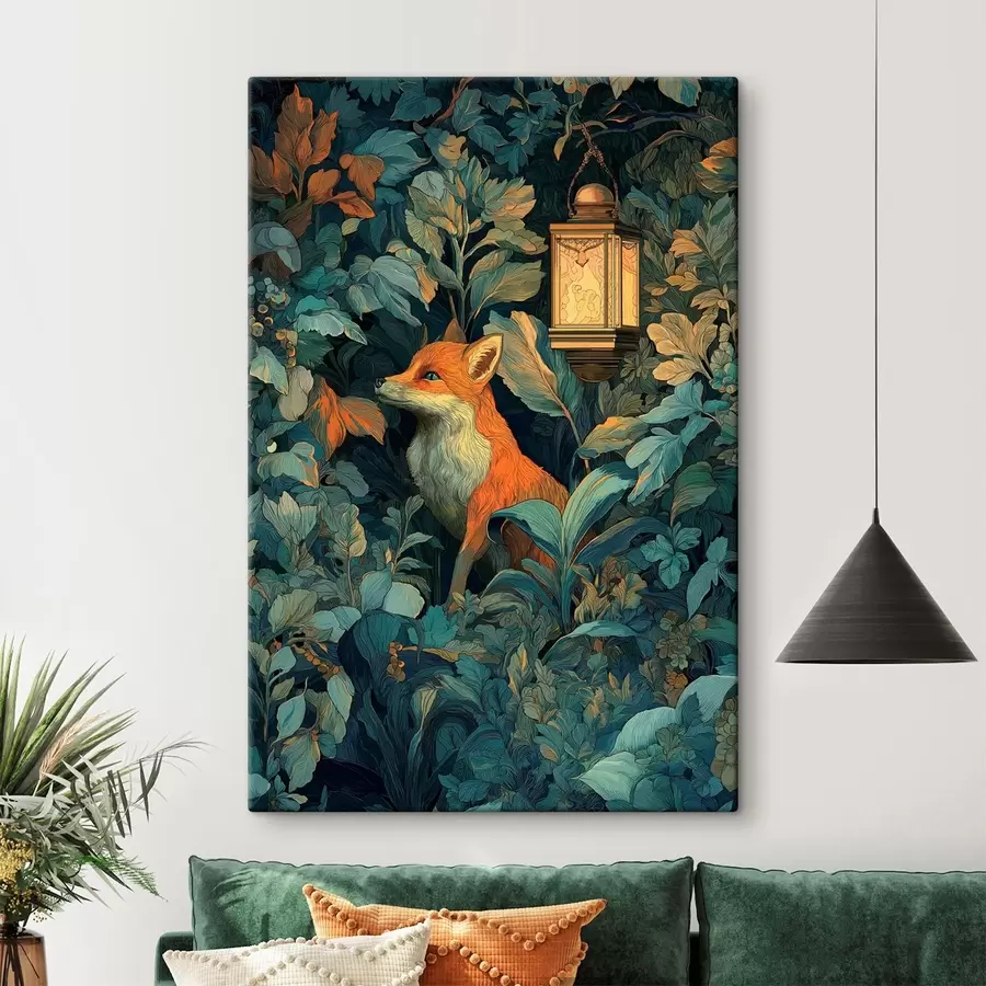 fotótapéta Cuki róka a bokrokban s47107