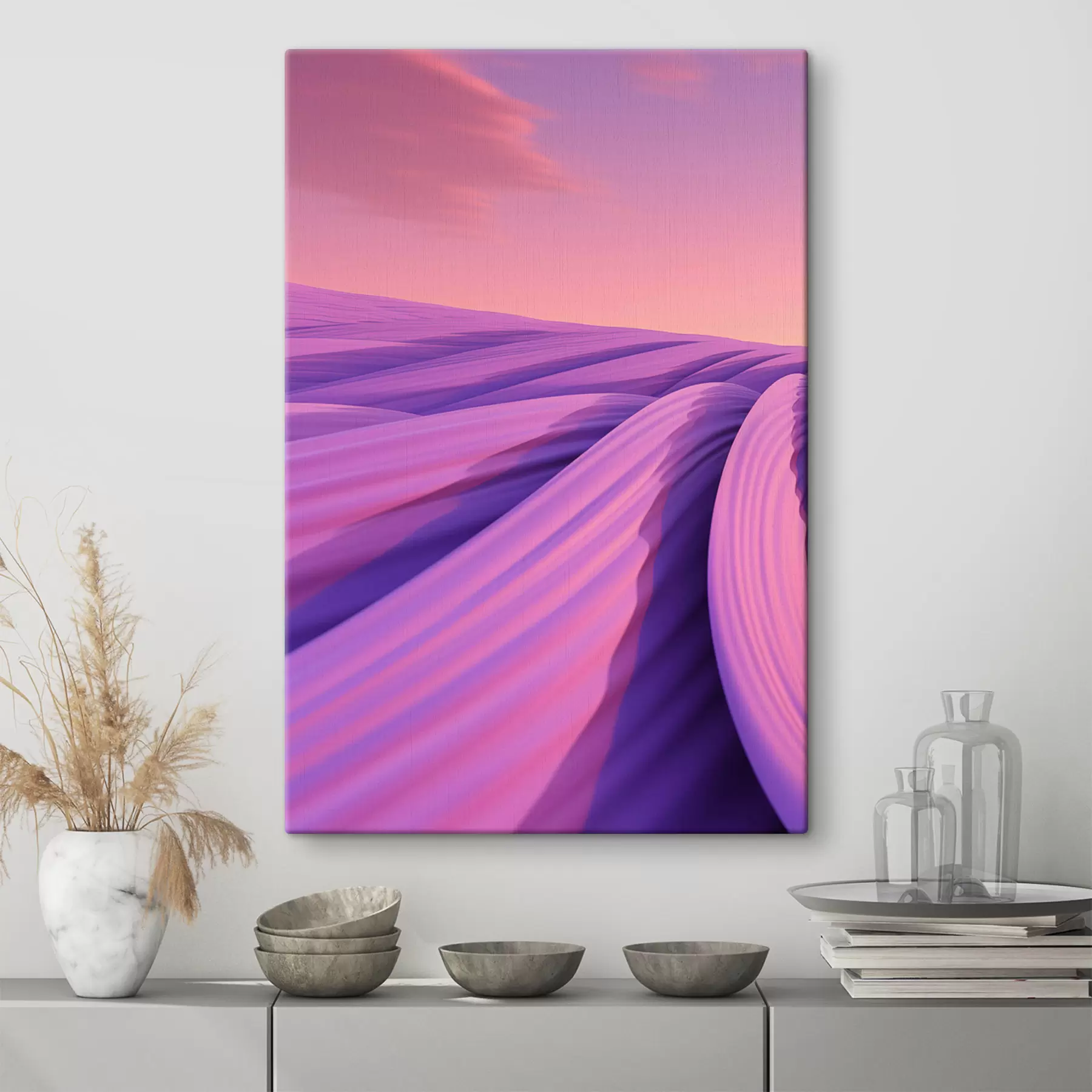 fotótapéta Absztrakt levendula mező s47110