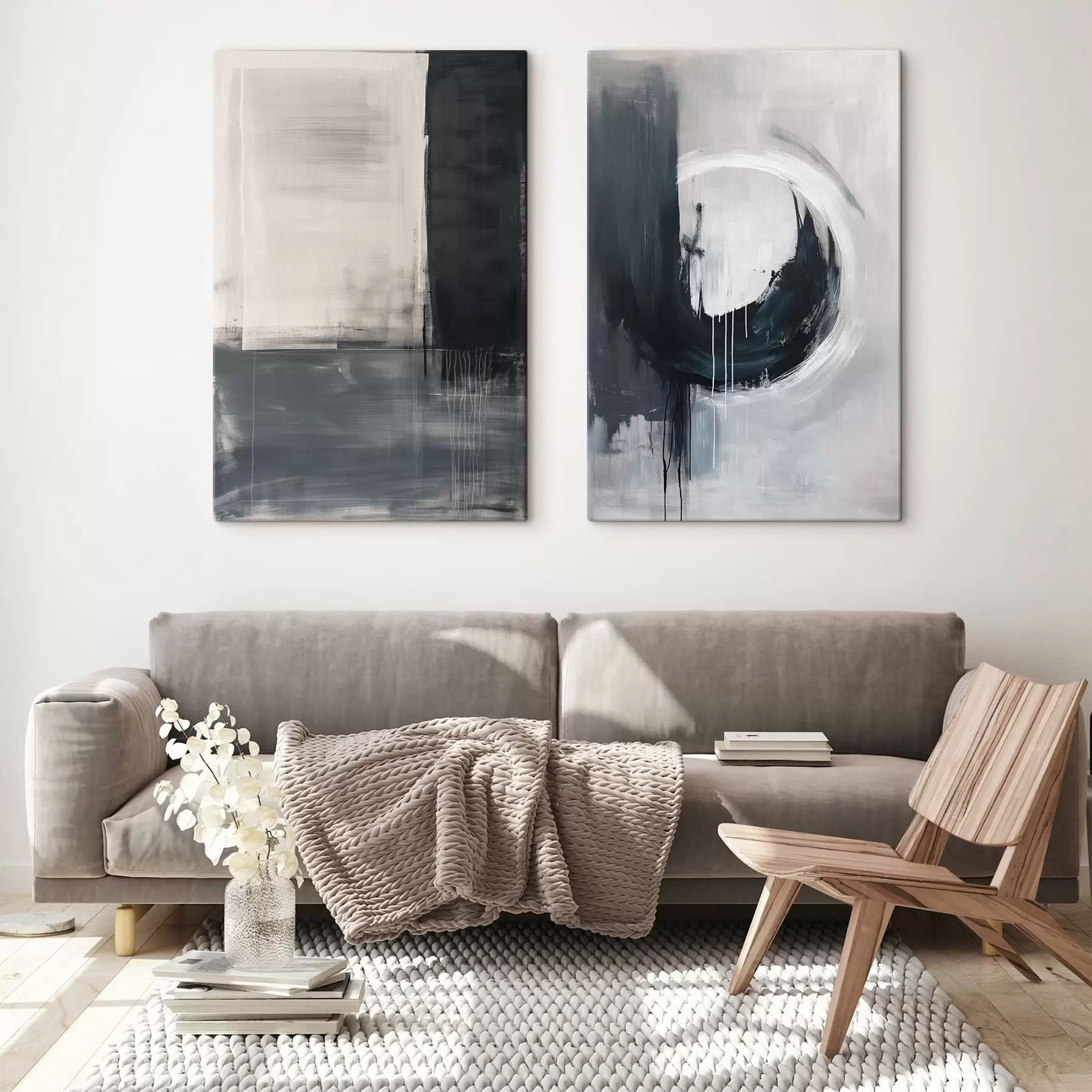 fotótapéta Absztrakt kompozíció fekete-fehér tónusokban m01217