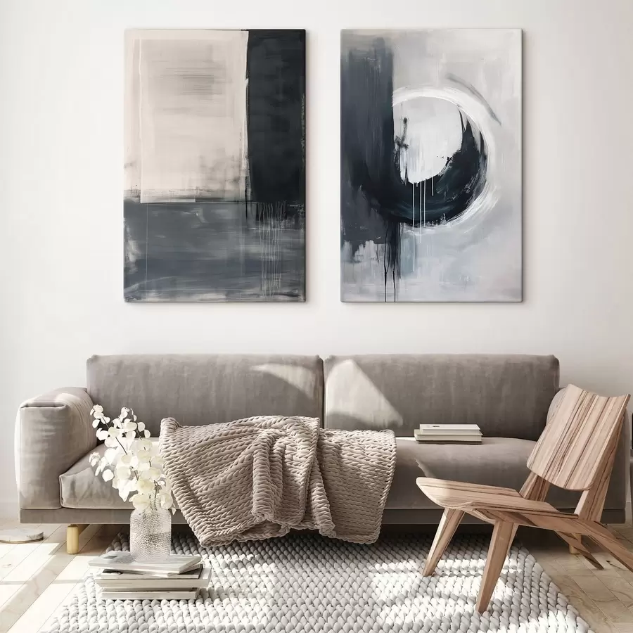 fotótapéta Absztrakt kompozíció fekete-fehér tónusokban m01217