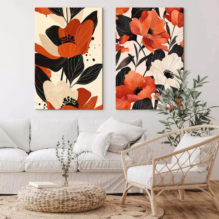 fotótapéta Virágkompozíció meleg tónusokban m01228