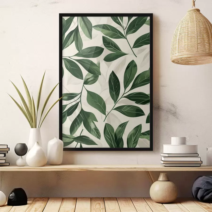 fotószőnyeg Babok és pálmalevelek f47457