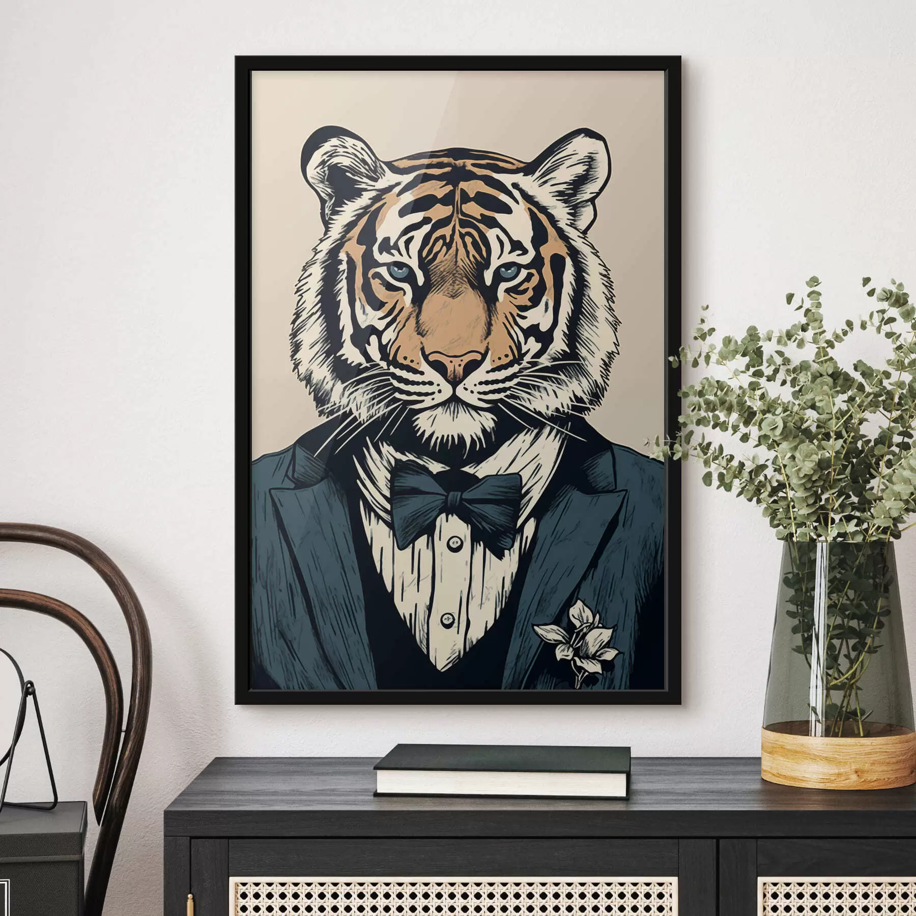 fotószőnyeg Öltönyös tigris f47483
