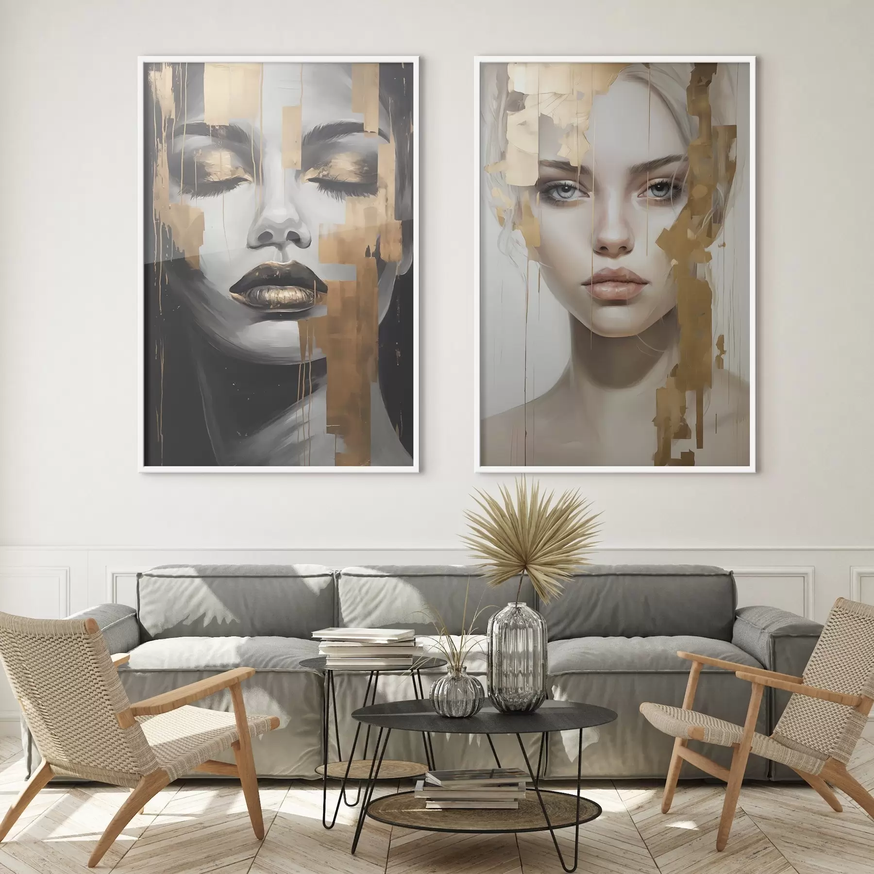 fotószőnyeg Fekete-fehér női portré d00544