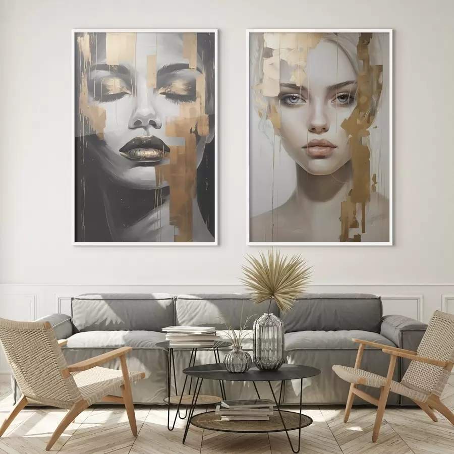 fotószőnyeg Fekete-fehér női portré d00544