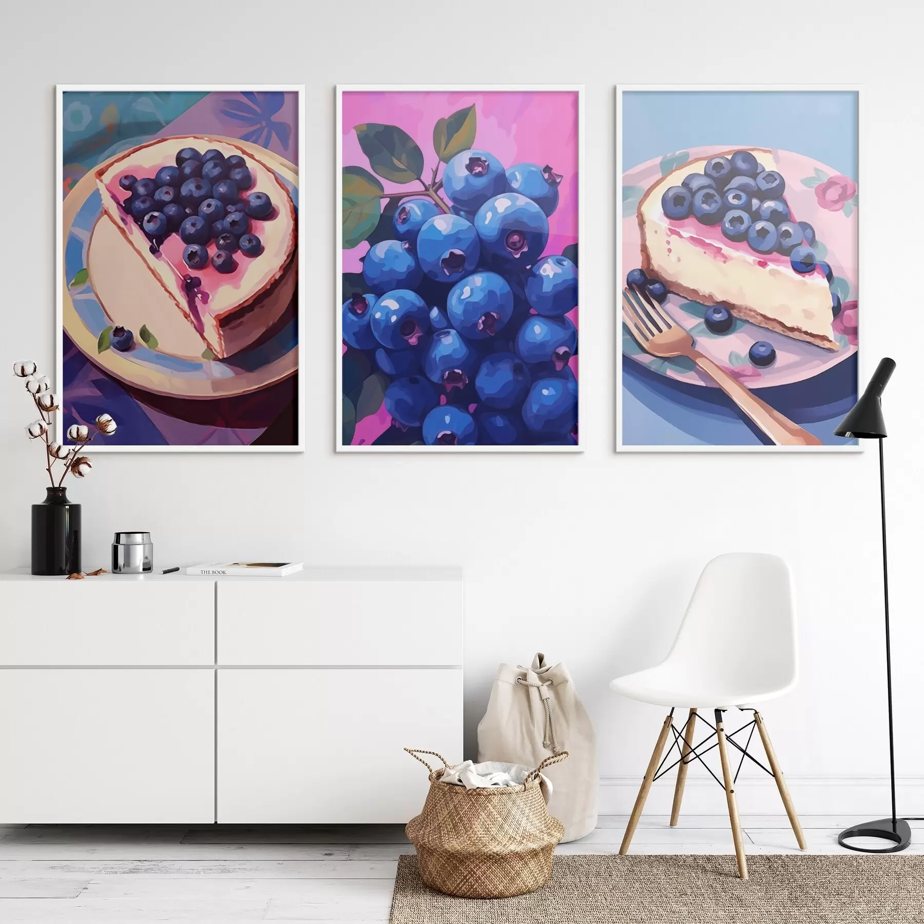 fotószőnyeg Sajtos torta és áfonya d00547