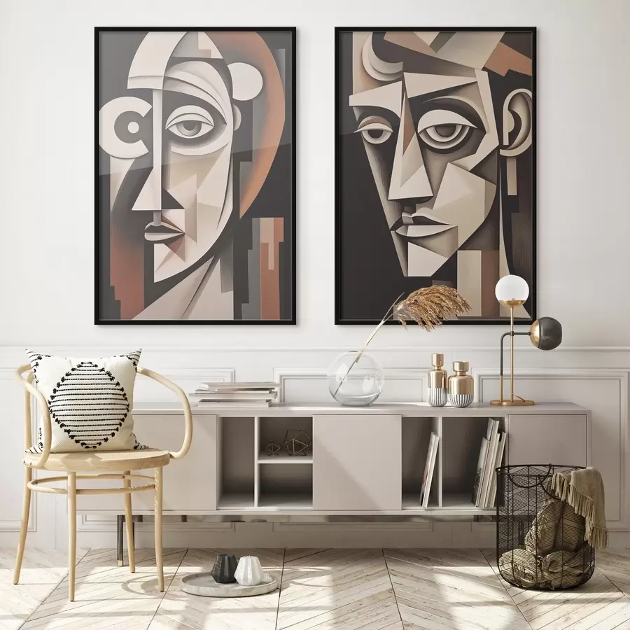 fotószőnyeg Absztrakt portrék kubista stílusban d00550