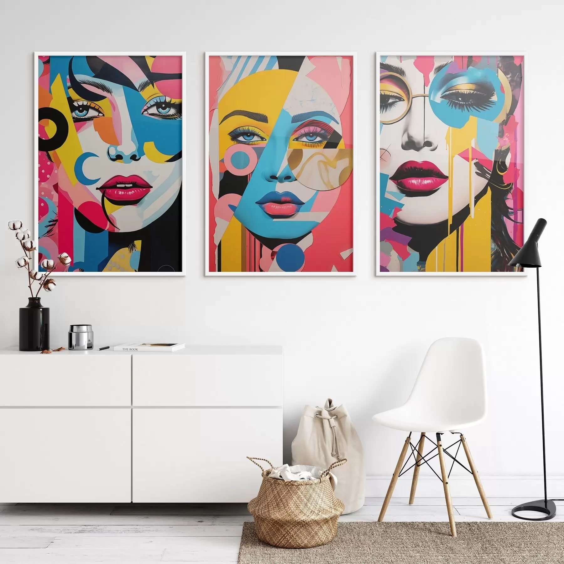 fotószőnyeg Színes arcok absztrakciója d00557