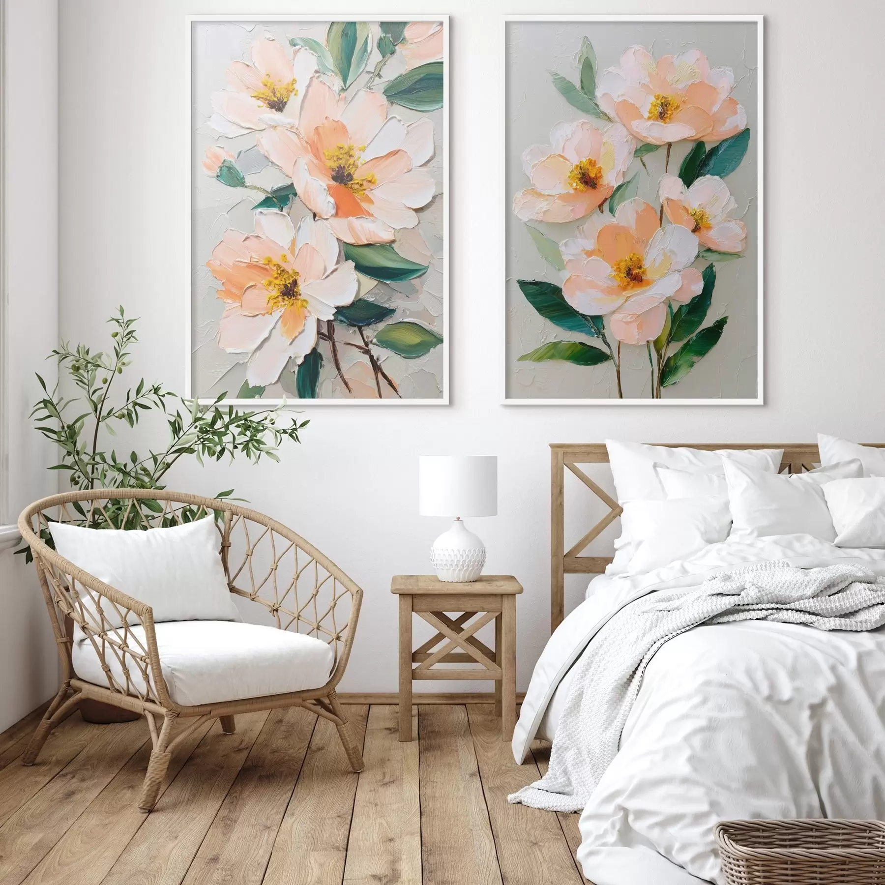 fotószőnyeg Impasto-stílusú festmény, amely egy nagy csokor és egyedi virágok kombinációját tartalmazza d00579
