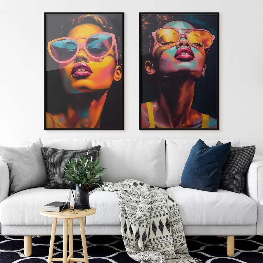 fotószőnyeg Portrék festékkel d00581