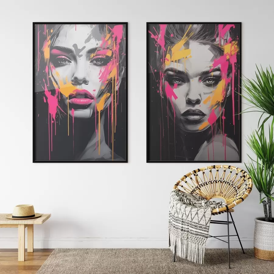 fotószőnyeg Portrék festékkel d00584