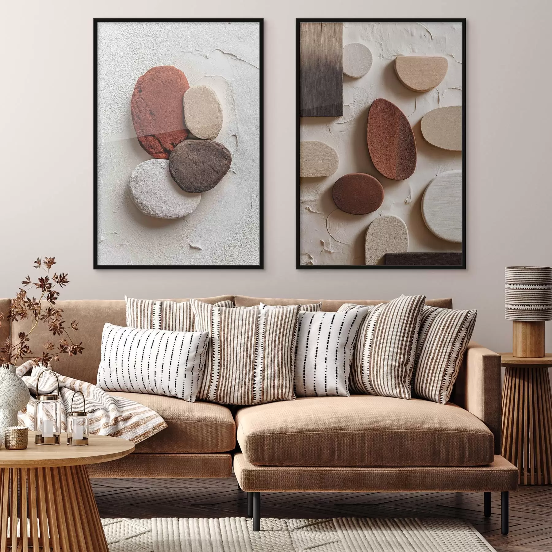 fotószőnyeg Absztrakt kompozíciók volumetrikus geometriai formákkal texturált háttéren d00597