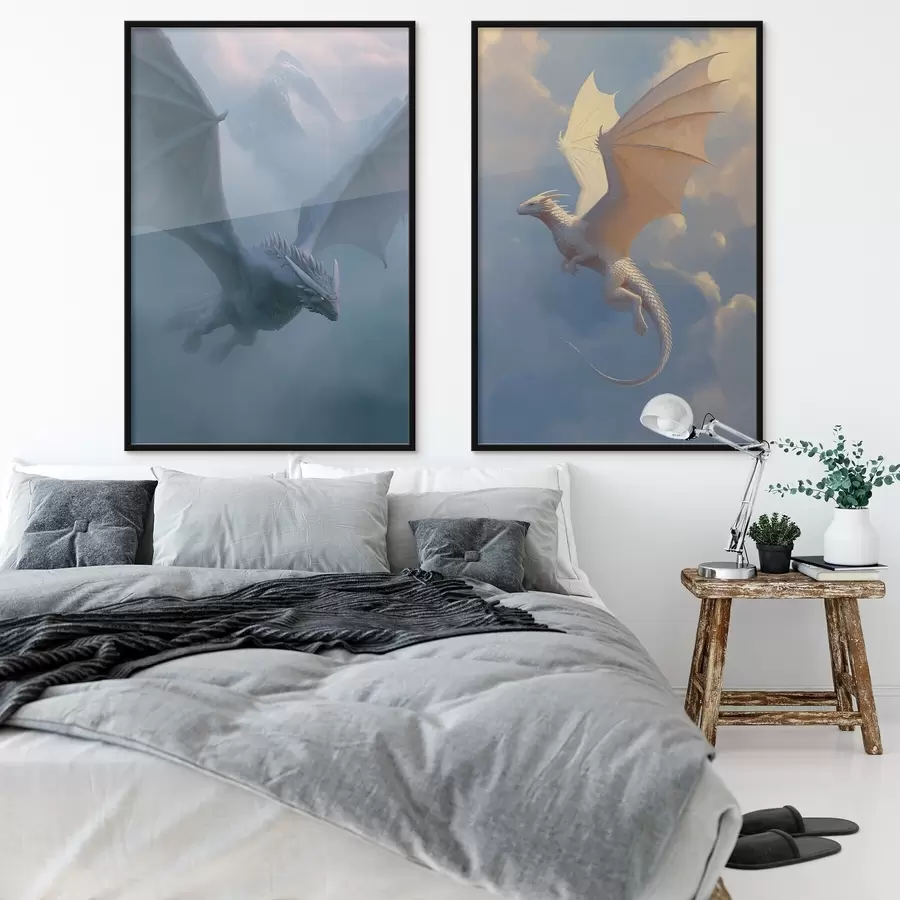 fotószőnyeg Sárkányok az égen d00600