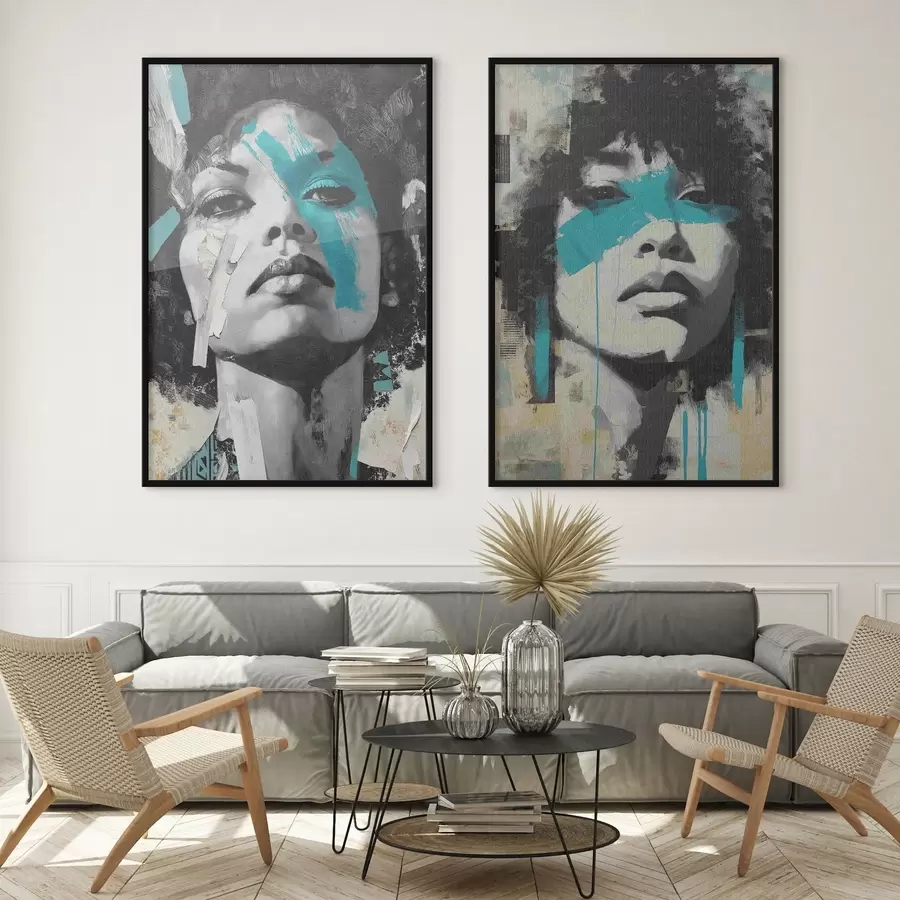 fotószőnyeg Absztrakt női arc d00602