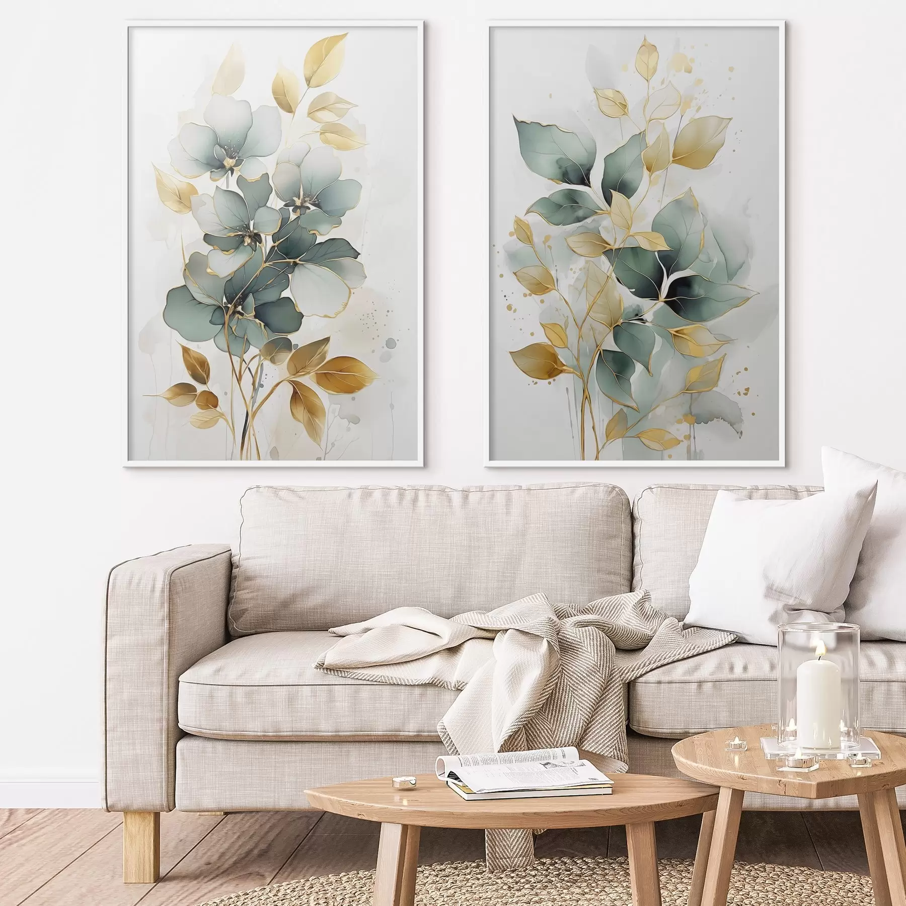 fotószőnyeg Absztrakt ágak levelekkel d00610