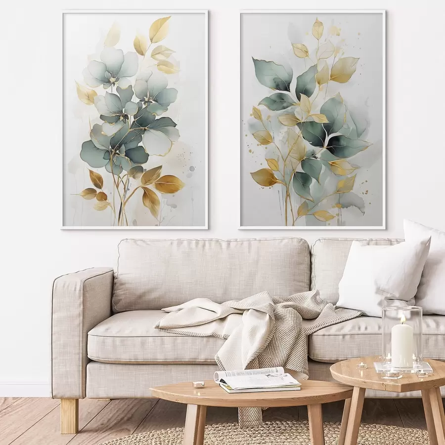 fotószőnyeg Absztrakt ágak levelekkel d00610