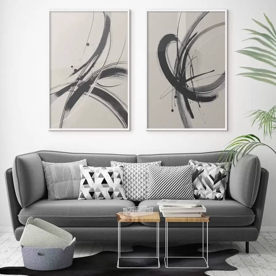 fotószőnyeg Absztrakt minimalista ecsetvonások d00613