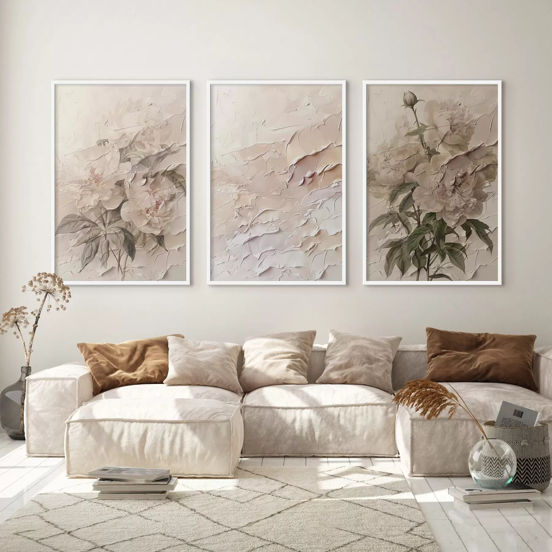 fotószőnyeg Bazsarózsa csokor és festékütés hatása d00616