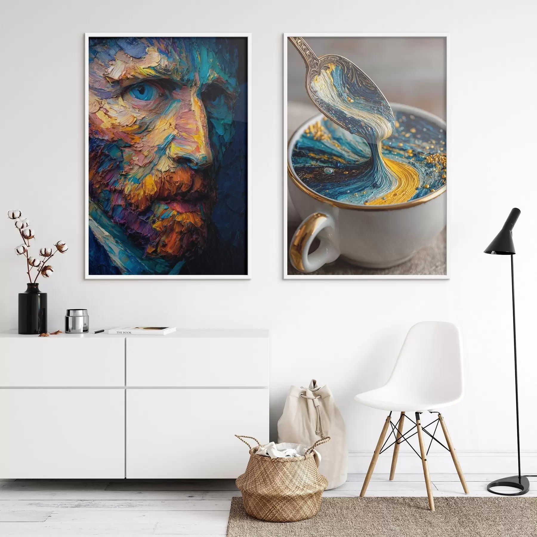 fotószőnyeg Picasso és az absztrakció egy csészében olajfestmény stílusban d00639