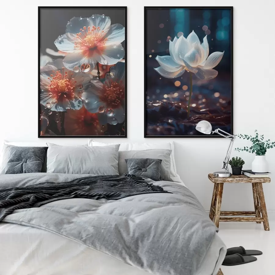 fotószőnyeg Vízvirágok: kompozíció lótuszokkal d00641