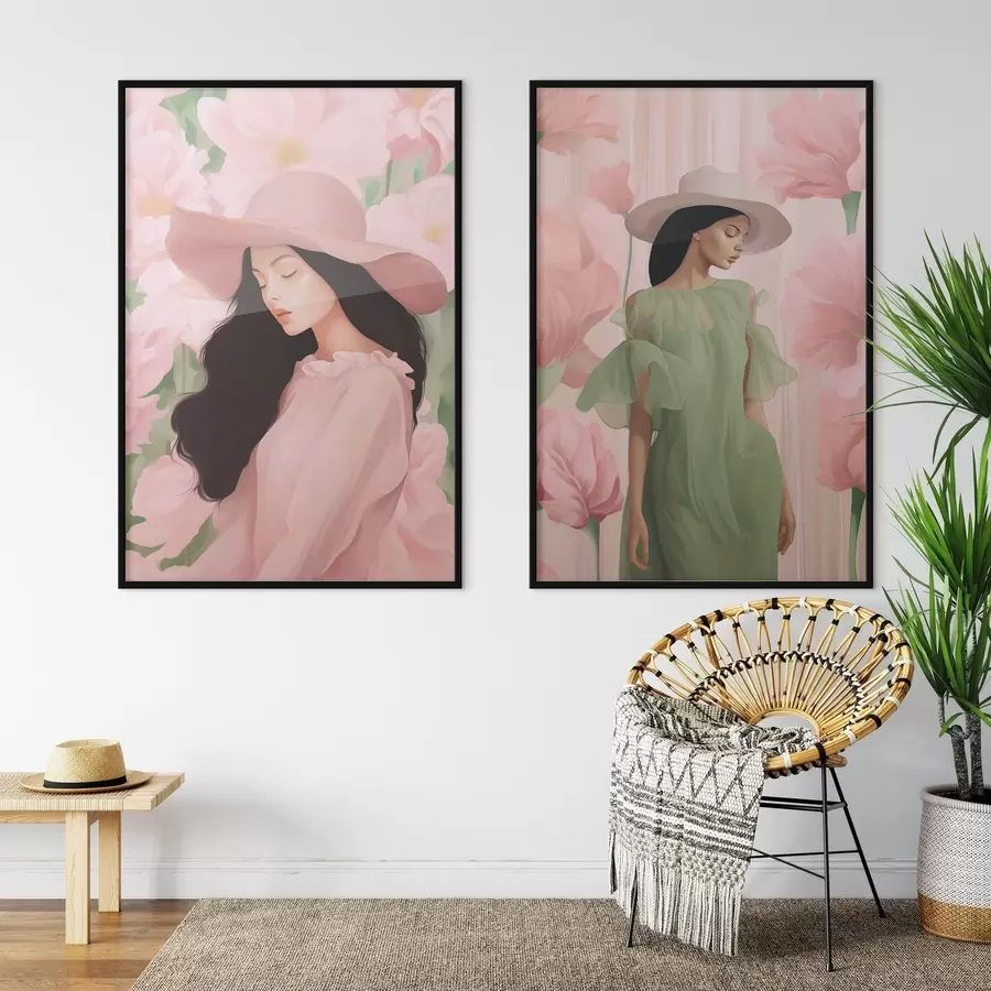 fotószőnyeg Lány kalapban d00678