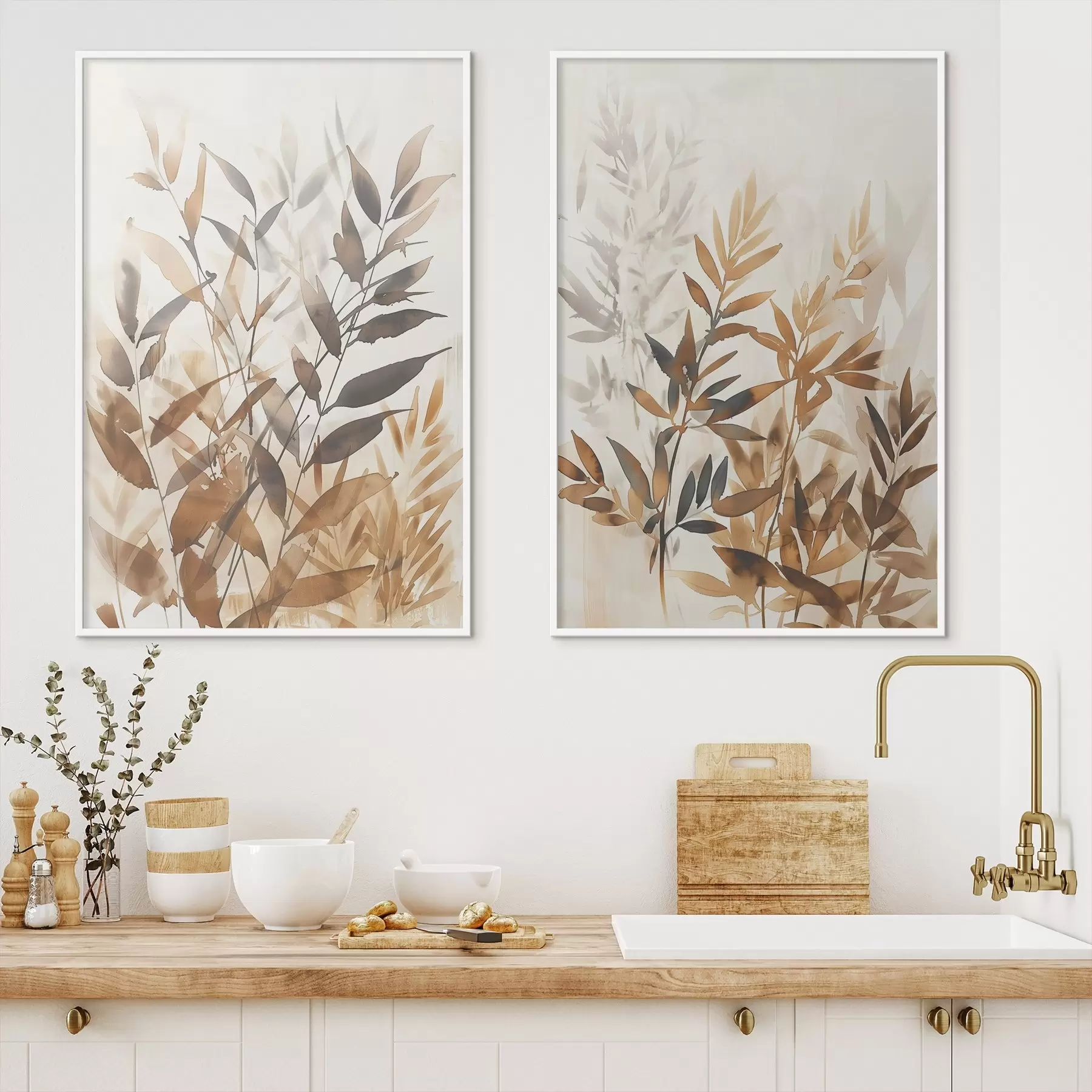 fotószőnyeg Finom leveles ágak d00715