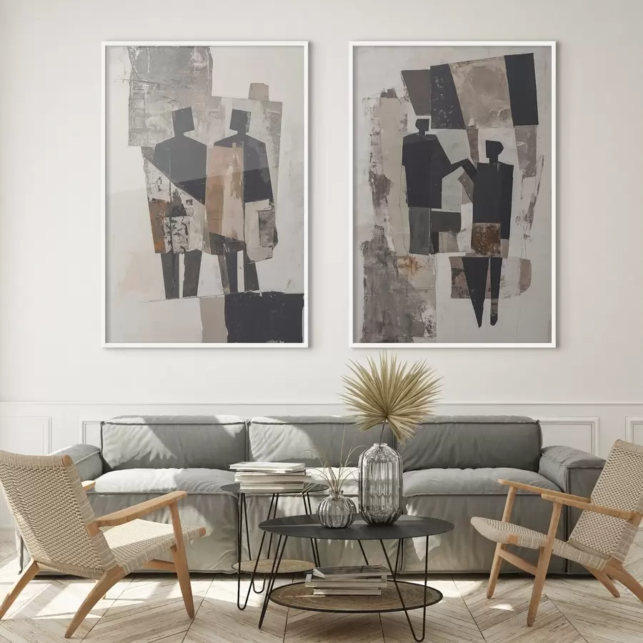 fotószőnyeg Absztrakció sziluettekkel d00716