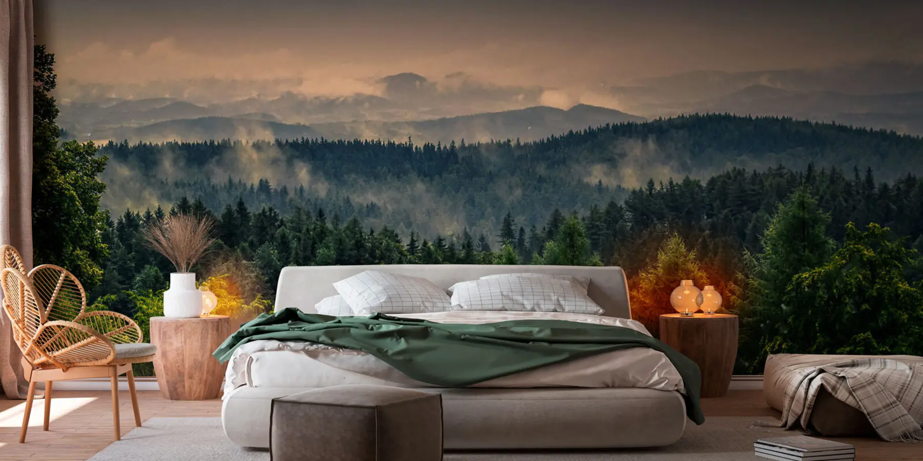 fotószőnyeg Fák a ködben u72174