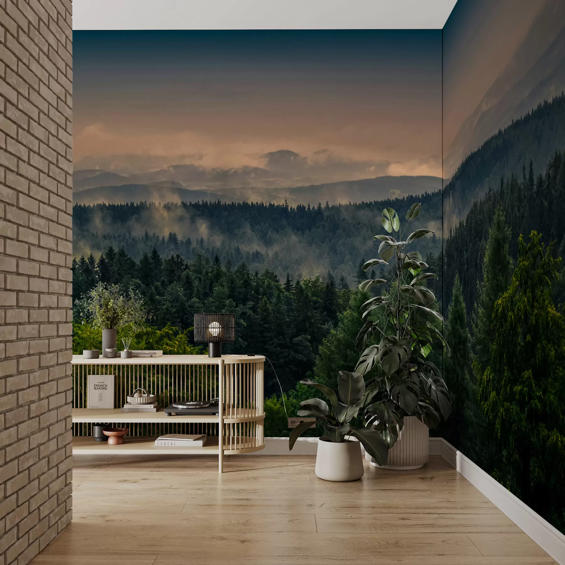 fotószőnyeg Fák a ködben u72174