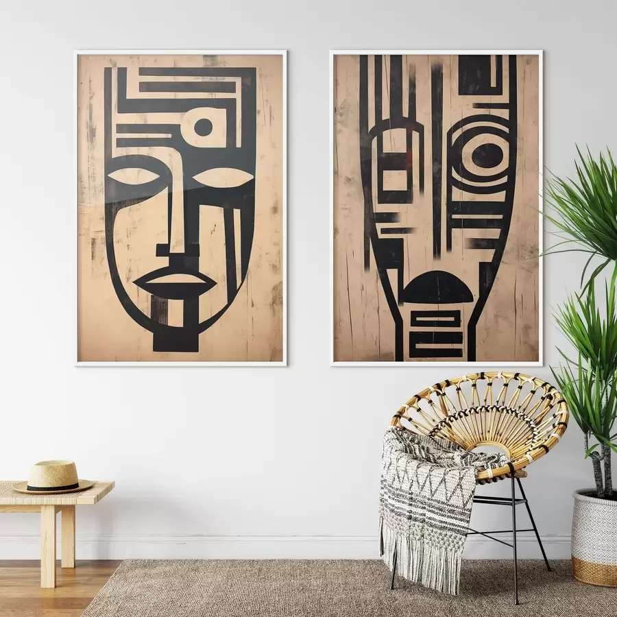 fotószőnyeg Absztrakt maszkok d00776