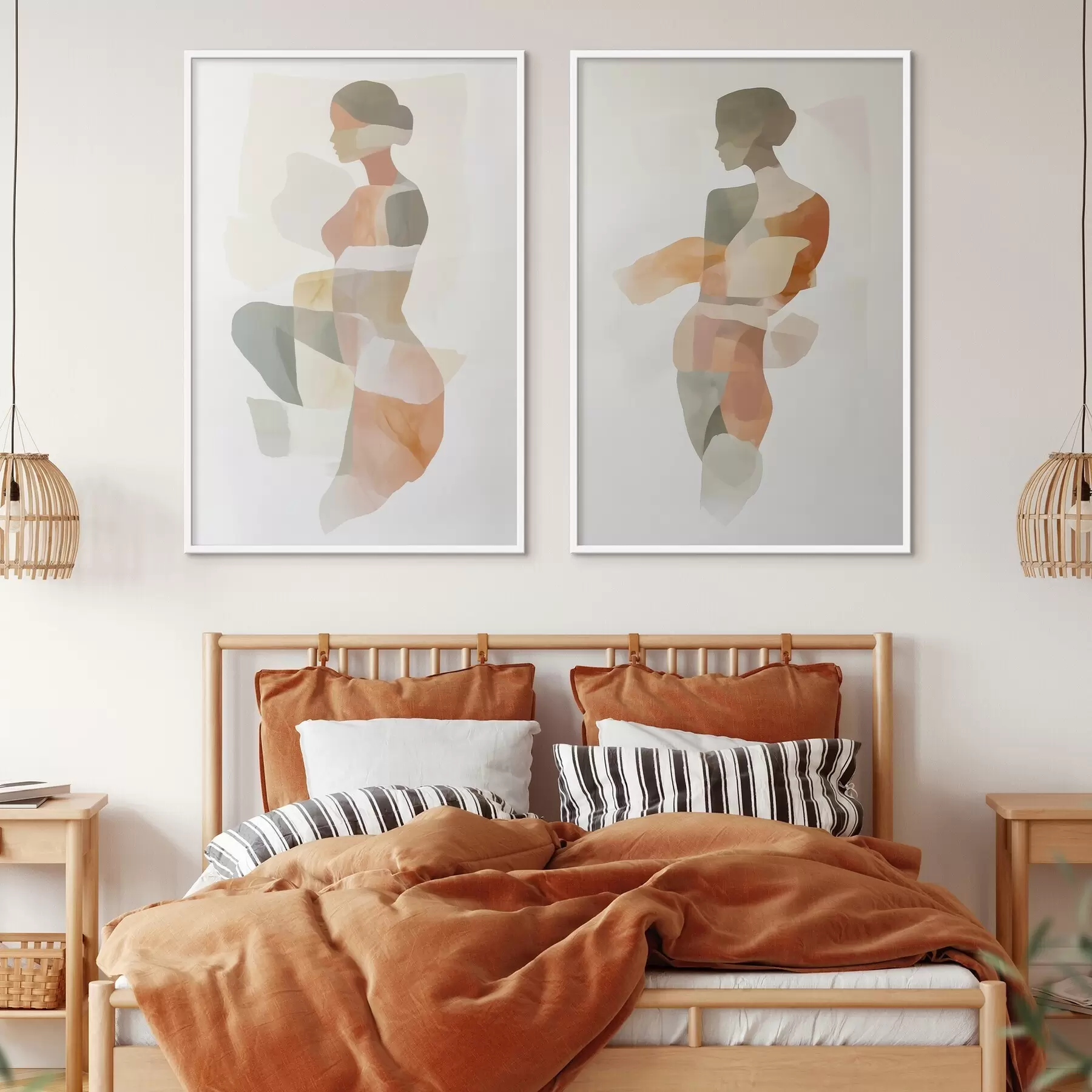 fotószőnyeg Absztrakt női sziluettek d00788