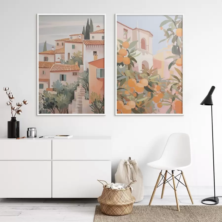 fotószőnyeg Házak a kert közepén d00791