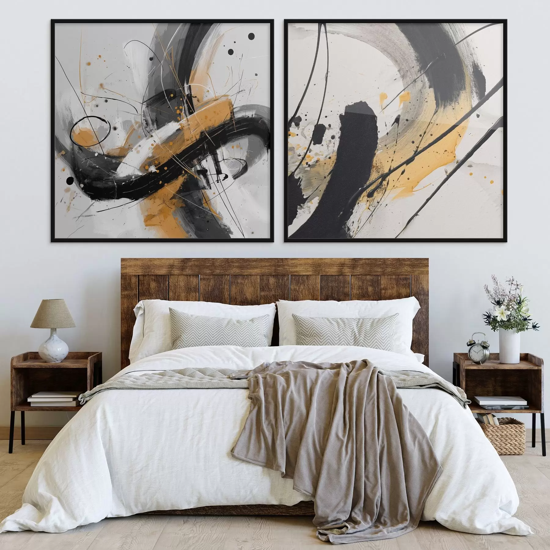 fotószőnyeg Sárga és fekete árnyalatokban kifejezett d00739