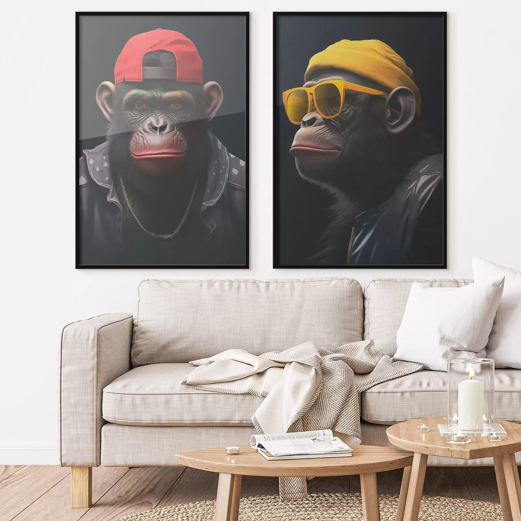 fotószőnyeg Harmónia, három arc, élénk színek d00452