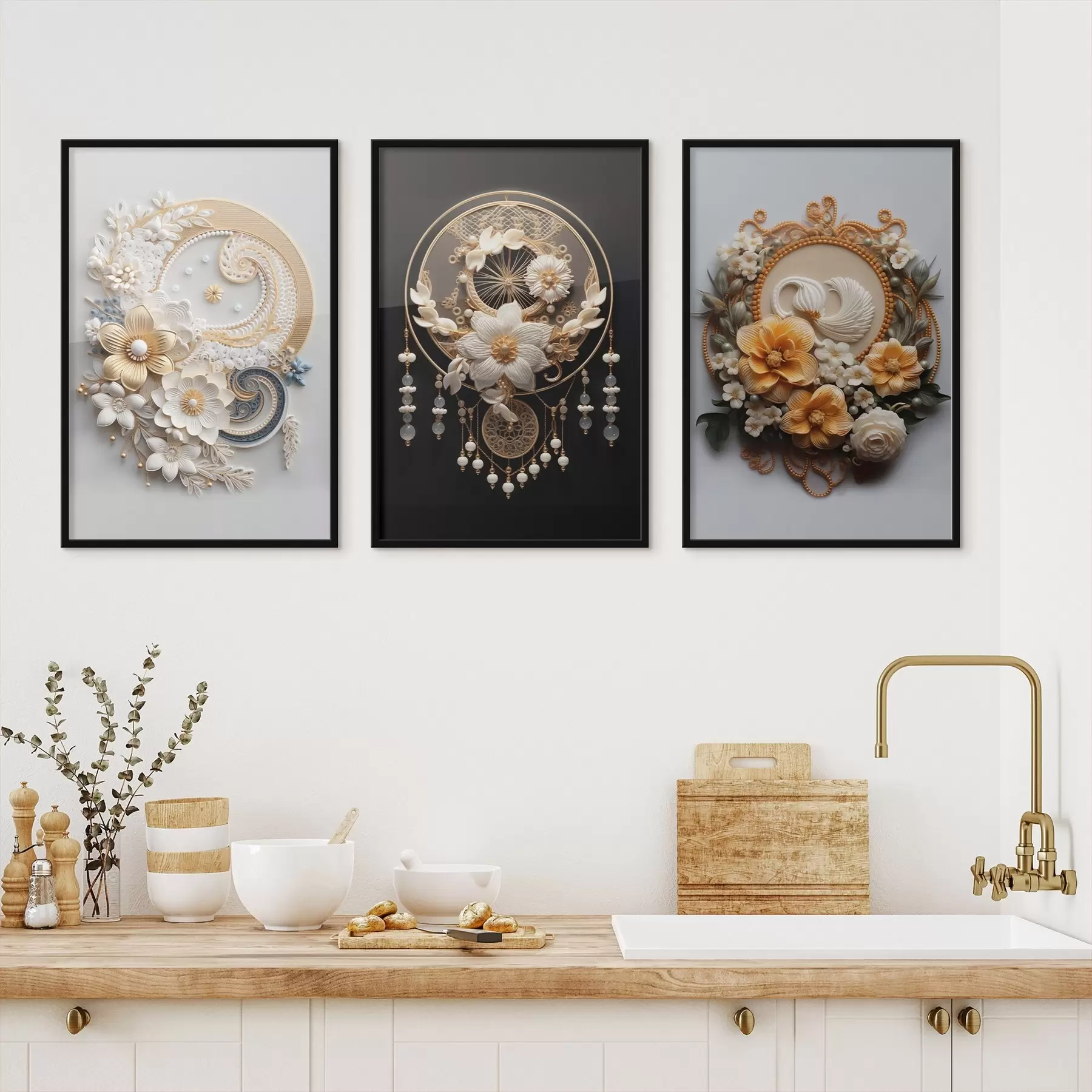 fotószőnyeg Virágok absztrakt kompozíciói d00561