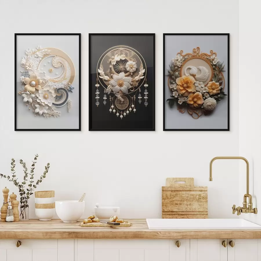 fotószőnyeg Virágok absztrakt kompozíciói d00561