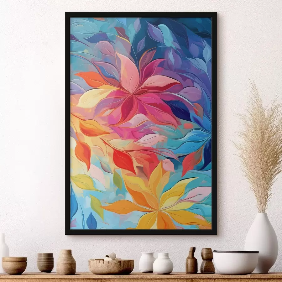 fotószőnyeg Absztrakt virág, olajfestmény utánzat f47446